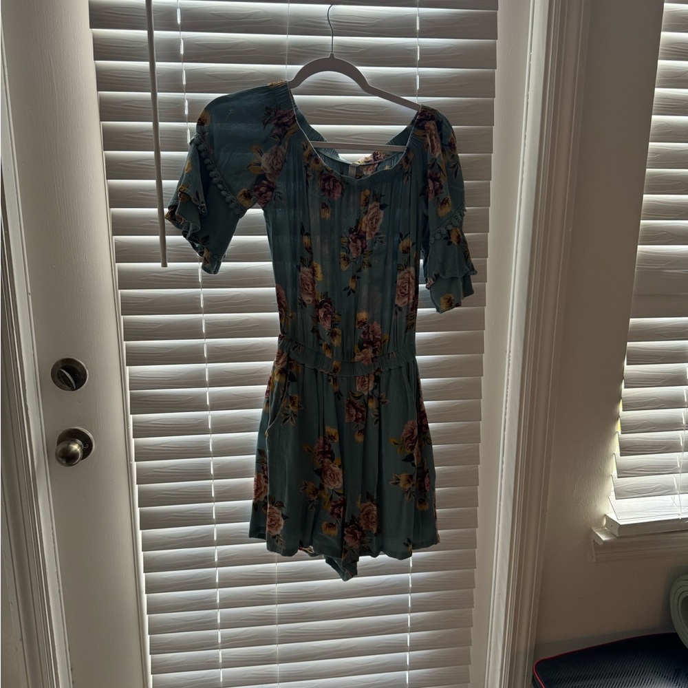 Xhilaration Teal Floral Dress